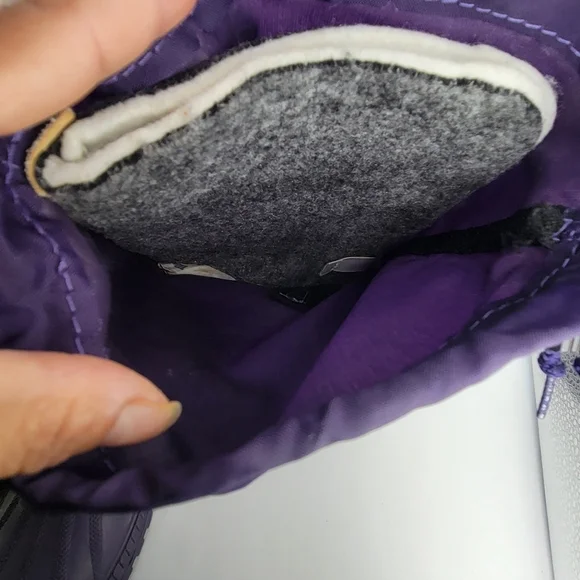 VTG Sorel Women's 5 Purple Winter Snow Boots Felt Liner Insulated Waterproof - Picture 10 of 16